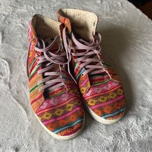 Inkkas Colorful Patterned High-Top Sneakers men’s 10 women’s 12